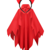 Seawhisper Teufel Kostüm Damen Teufel-Umhang Teufelshörner Haarreif Rot Faschingskostüme Masquerade Costumes