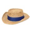 Seawhisper Strohhut Natur Herren & Damen Sonnenhut Boater Gondoliere-Hut für Frühjahr & Sommer Headwear mit Ripsband